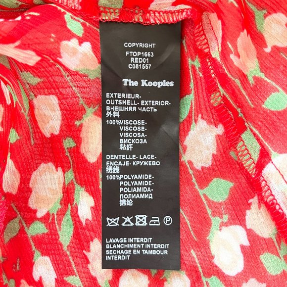 The Kooples Red Rosa Floral Tank Top (NWT) - Picture 15 of 15